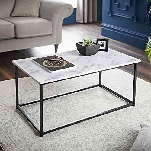 EEMKAY® Tromso Marble Effect Coffee Table Modern Design Traditional Addition to Living Room Home Dec | Amazon (UK)