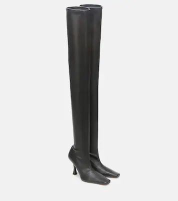 Faux leather over-the-knee boots | Mytheresa (FR)