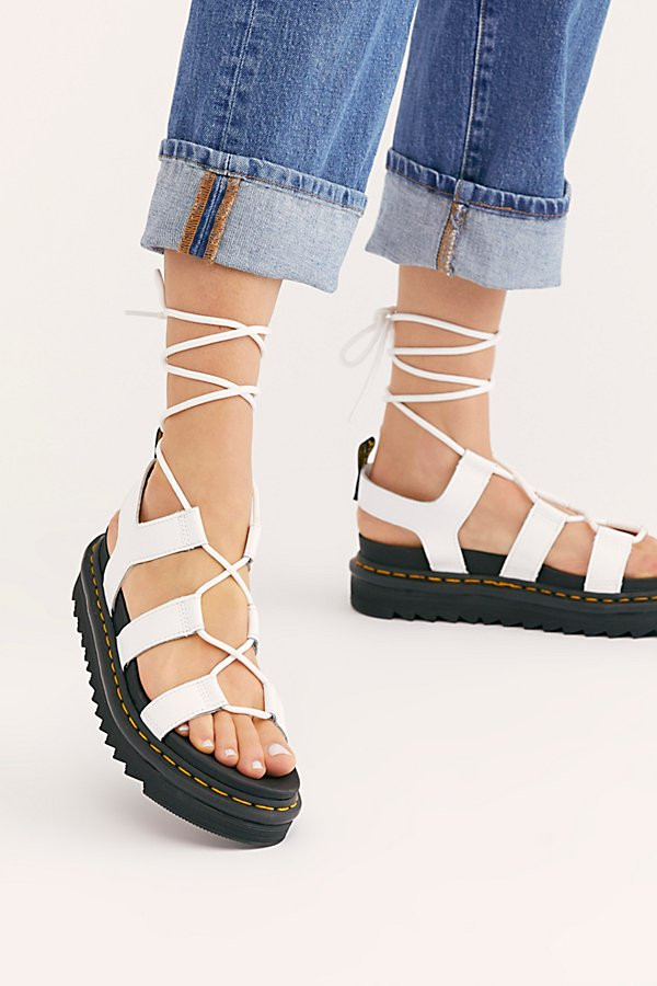 Dr. Martens Nartilla Flatform Sandals by Dr. Martens at Free People, White, 9 | Free People (Global - UK&FR Excluded)