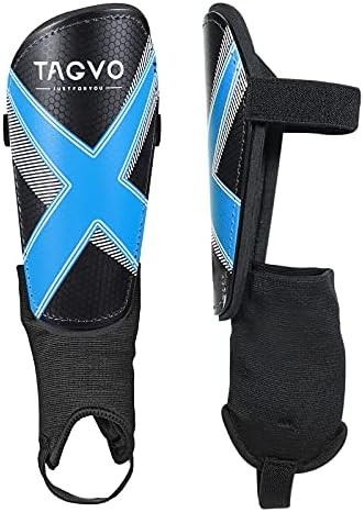 TAGVO Soccer Shin Guards, Kids Soccer Equipment with Ankle Sleeves Protection, Youth Sizes Child Soc | Amazon (US)