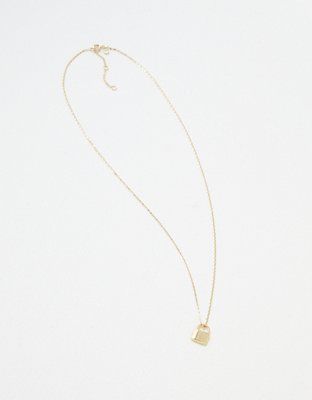 AE Demi-Fine 14K Gold Locket Necklace | American Eagle Outfitters (US & CA)