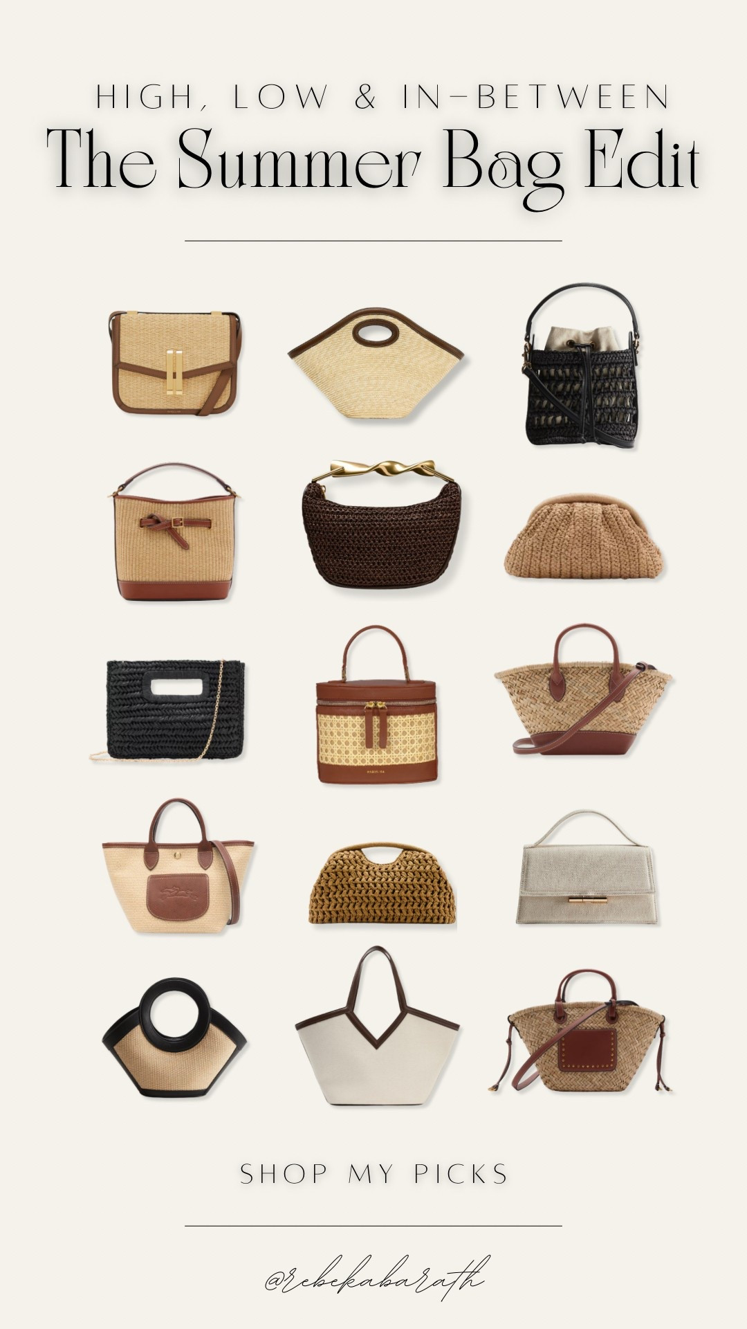 High, low & in-between - the summer bag edit 💫 Whether you’re leaning minimalist, boho or timeless, these versatiles styles will carry you from day plans to dinner dates. 

#LTKItBag #LTKSummerEdit #LTKStyleTip