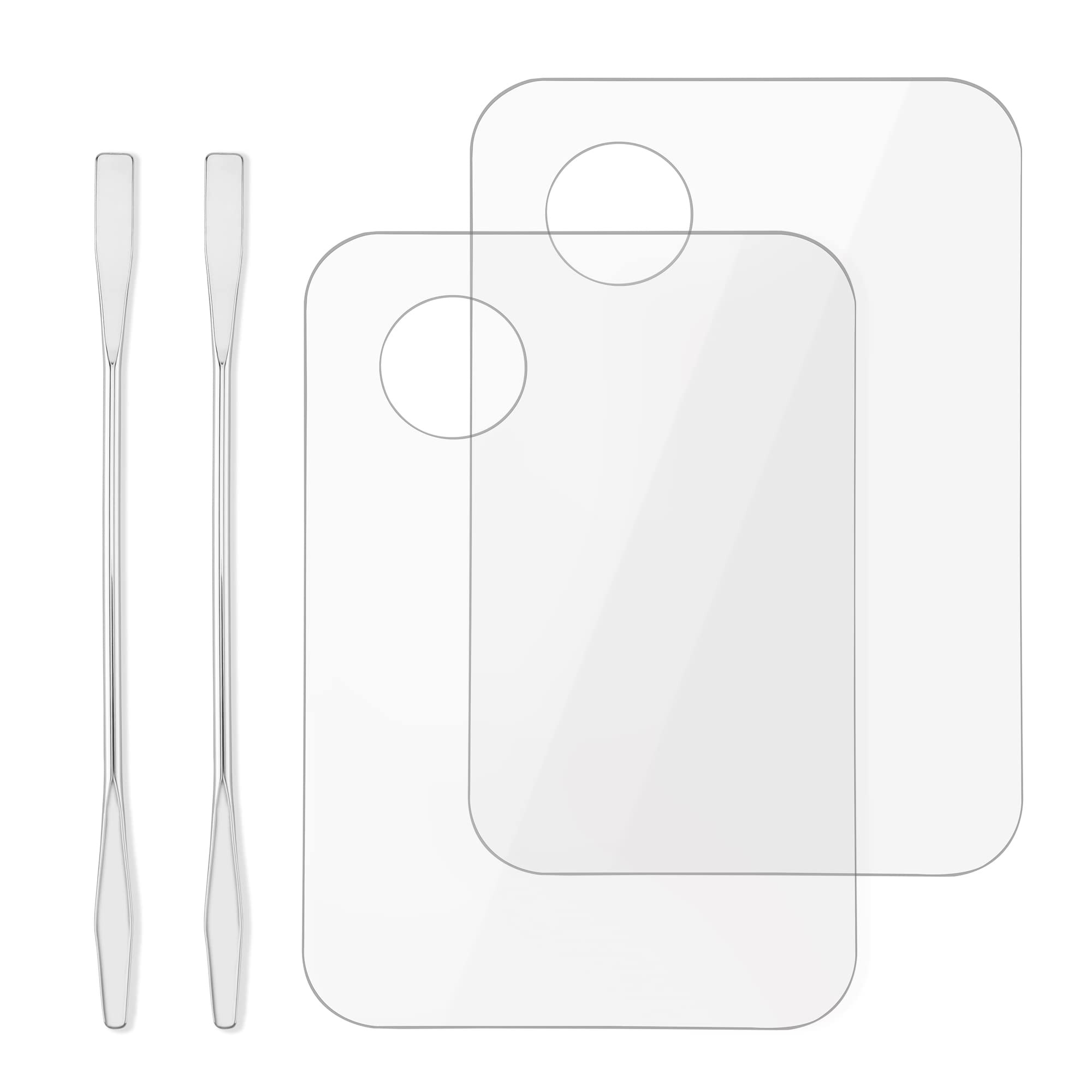 Acrylic Cosmetic Makeup Palette, Makeup Mixing Tray with Makeup Spatula Metal Mirror for Beauty S... | Amazon (US)