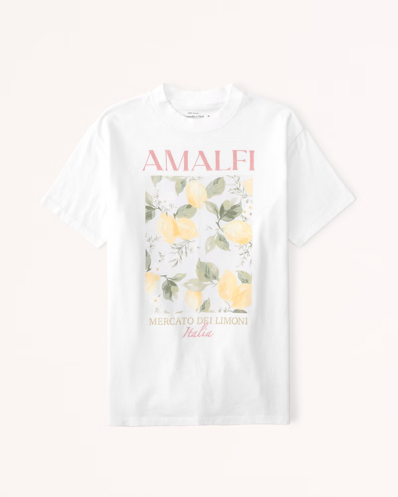 Oversized Boyfriend Amalfi Graphic Tee | Abercrombie & Fitch (US)