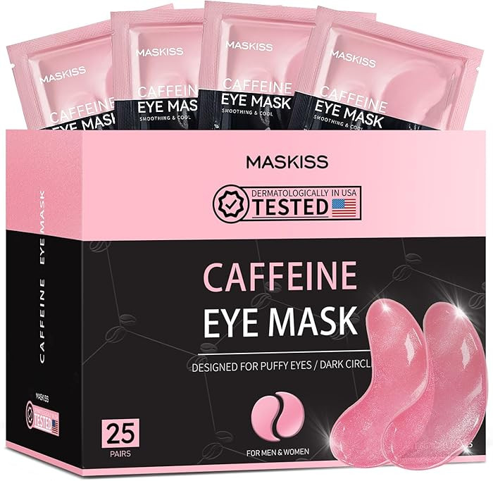 Under Eye Patches (25 Pairs), Caffeine Eye Masks for Dark Circles Puffy Eyes Undereye Bags, Colla... | Amazon (US)