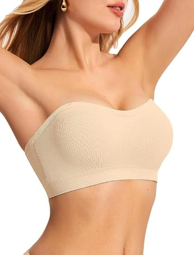 ProKloud Strapless Push Up Bras for Women Wireless Non-Slip Bandeau Bra | Amazon (US)