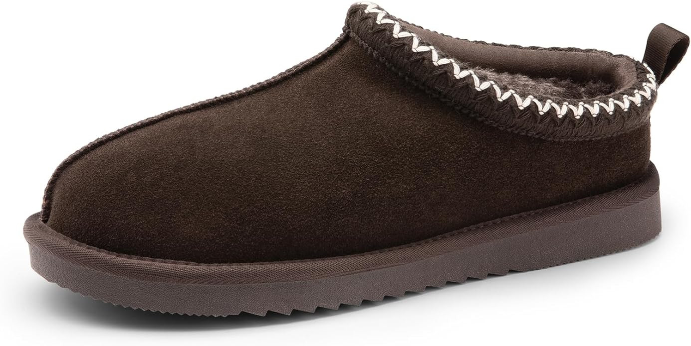 DREAM PAIRS Men's Fuzzy Cozy Slippers Genuine Suede Indoor Outdoor Home Comfy Winter Slip On Cute... | Amazon (US)