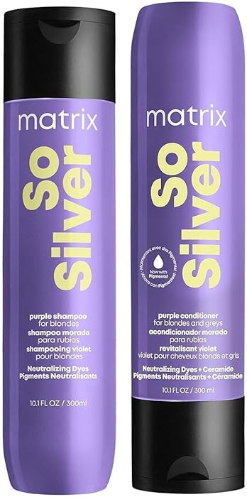 MATRIX So Silver Purple Shampoo and Pigmented Conditioner Set - Removes Brassy Yellow Undertones,... | Amazon (US)