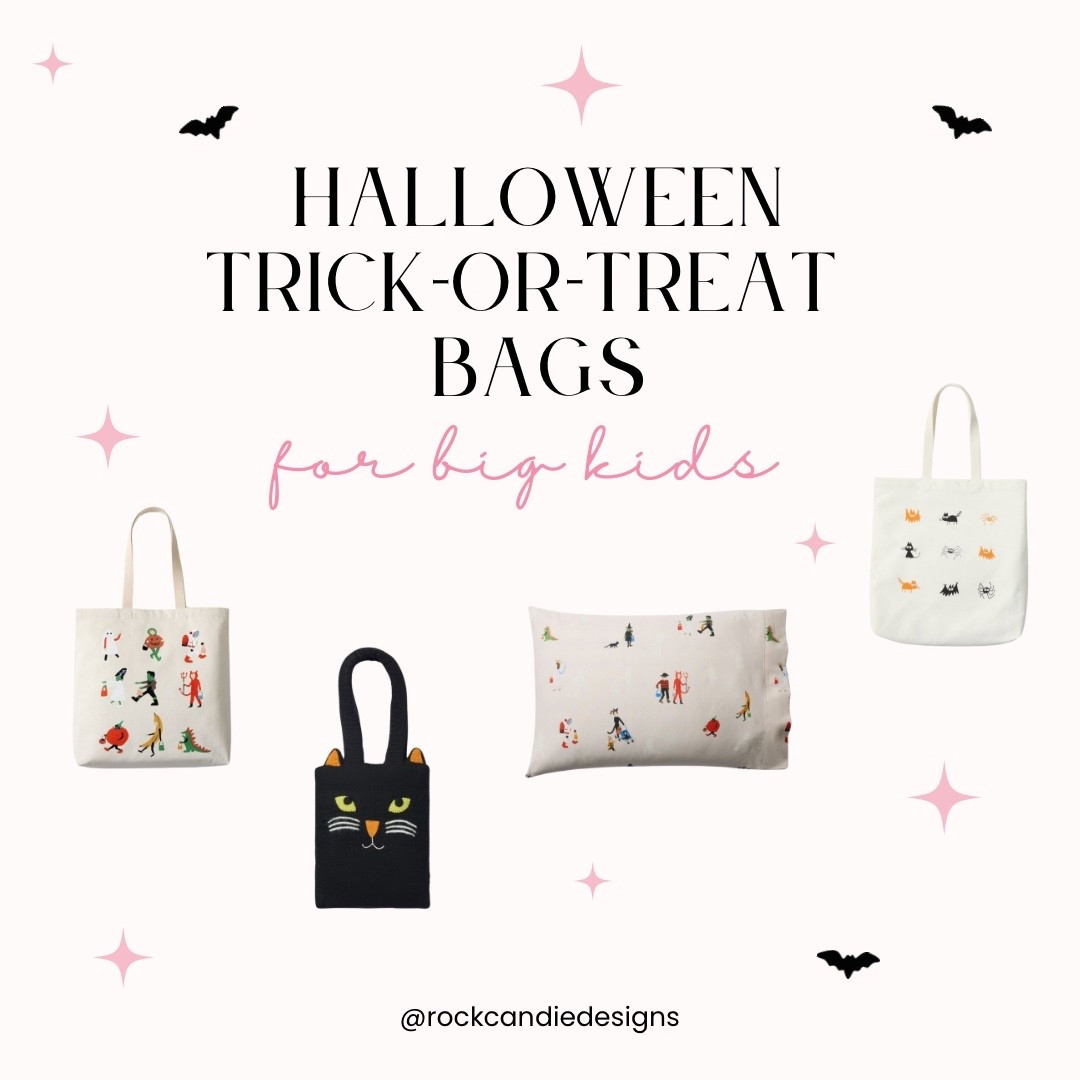The coolest Halloween trick or treat bags or baskets for cool older kids to collect candy in! The pillowcase is genius for those kids that are determined to get the most candy they’ve ever seen! They’re all on sale 20-40% off, too! Between $13-$23!

#LTKFallSale #LTKHalloween #LTKKids