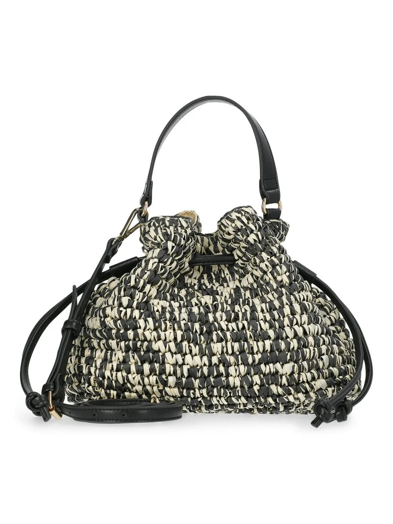 Time and Tru Women's Marled Bucket Bag, Black | Walmart (US)