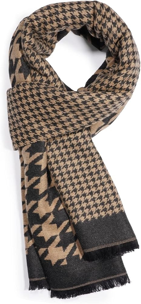 VANLINKER Soft Cashmere Feel Scarfs for Men Women Houndstooth Plaid Long Large Blanket Wrap Shawl... | Amazon (US)
