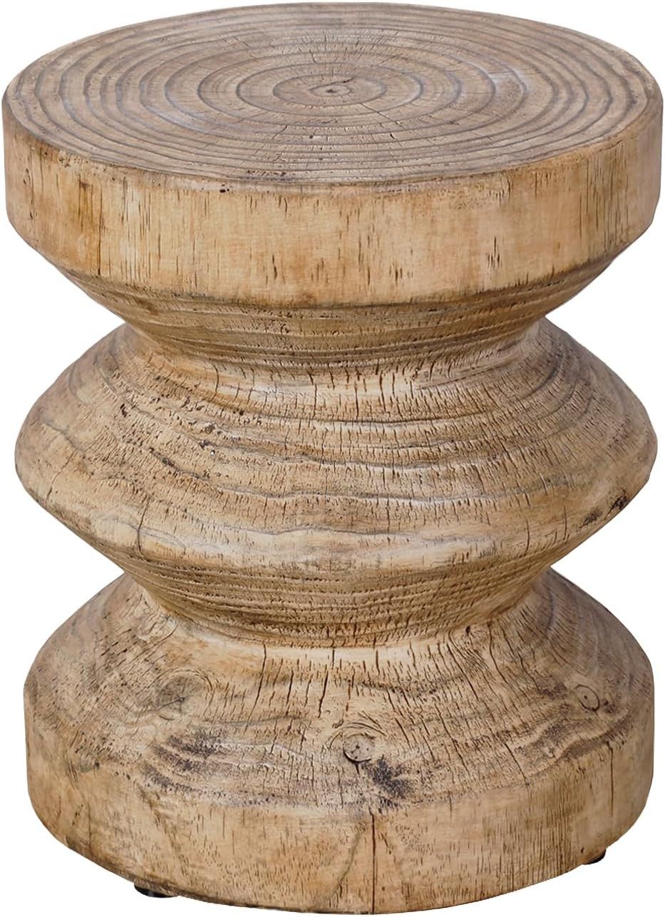 Afterglow Terrafab Material Outdoor Round Side Table, Natural Decorative Garden Stools, Unique End Table for Living Room Bedroom Patio Home Decor | Amazon (US)