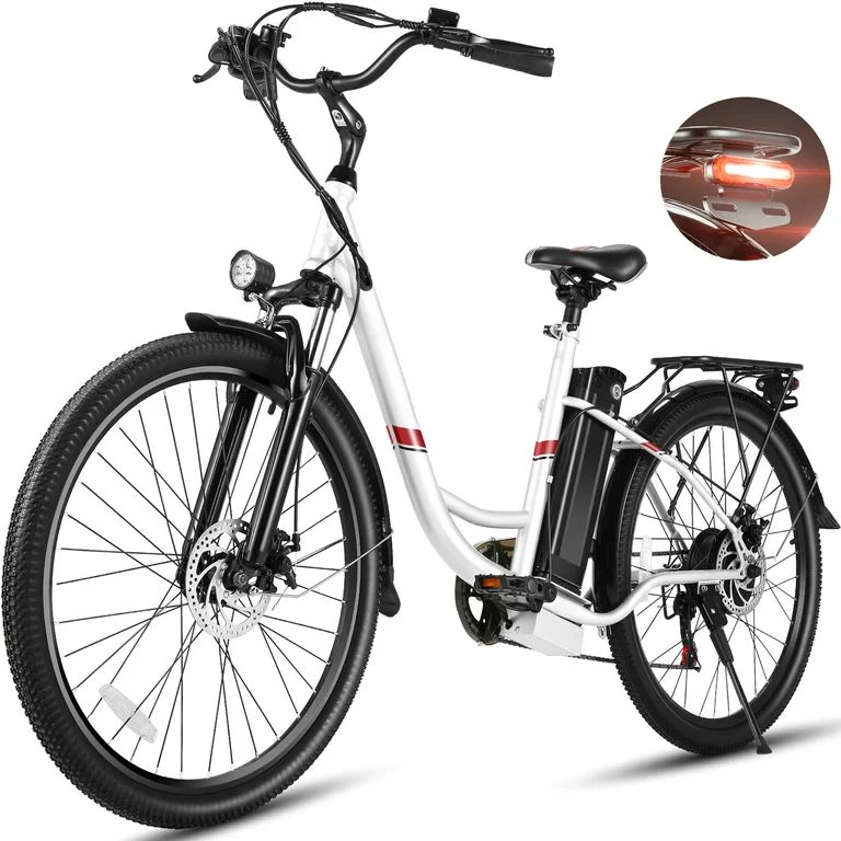 Gocio 26 in. Electric Bicycle 500W Electric Hybrid Bike, 48V Adjustable City Ebike for Adults, Su... | Walmart (US)