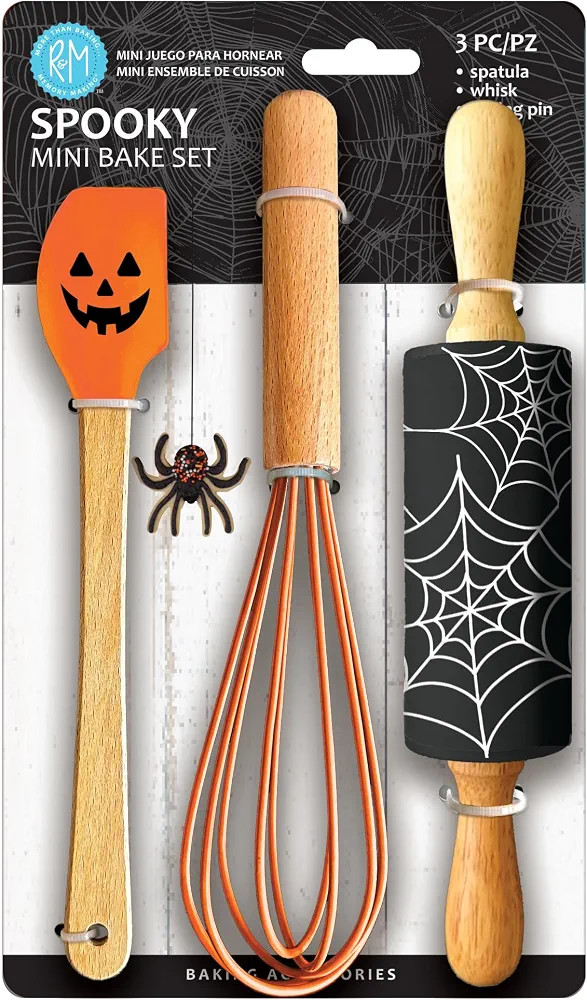 Spooky Halloween Mini Bake Set. Includes mini-Spatula, Whisk and Rolling Pin. Fall Fun Baking Set... | Amazon (US)