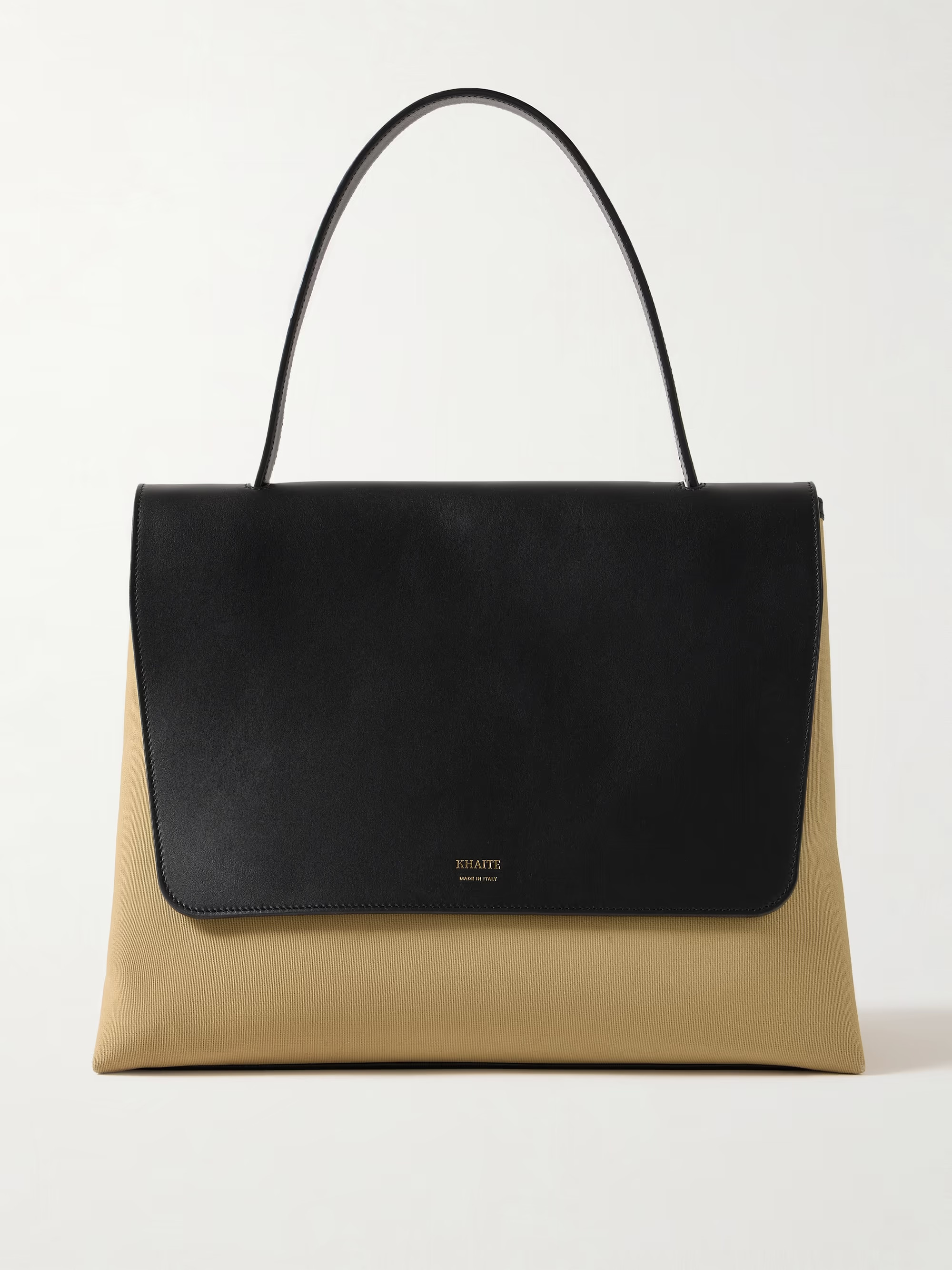 KHAITE Lia large leather and canvas tote | NET-A-PORTER | NET-A-PORTER (UK & EU)