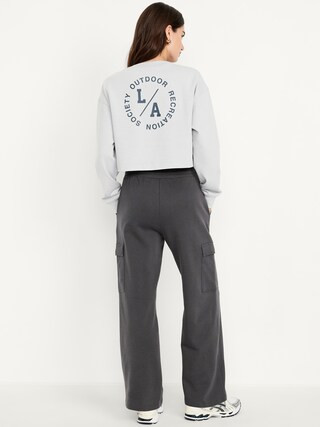 High-Waisted SoComfy Cargo Wide-Leg Sweatpants | Old Navy | Old Navy (US)