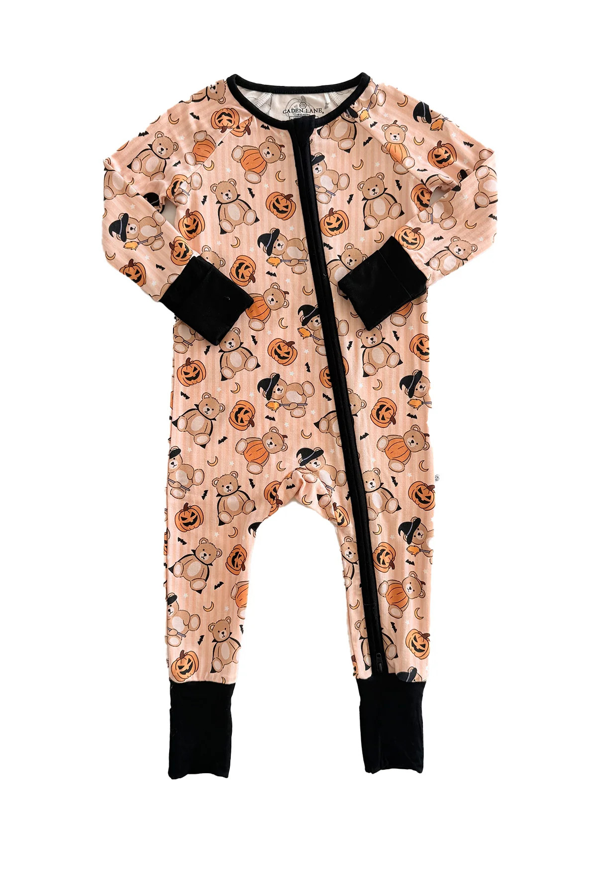 Halloween Convertible Bamboo Zip Romper | Beary Scary | Caden Lane