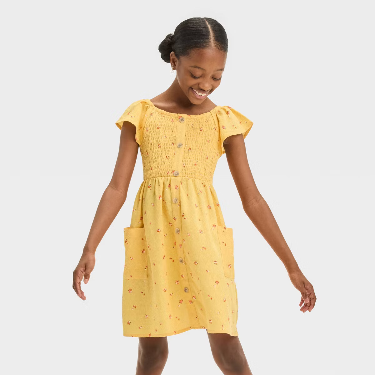 Girls' Short Sleeve Woven Dress - Cat & Jack™ | Target