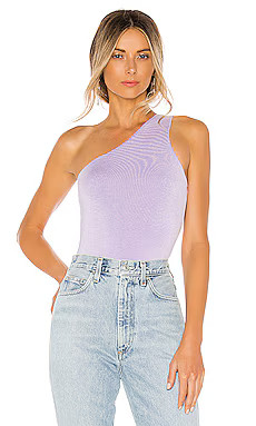 superdown Devonne One Shoulder Bodysuit in Lavender from Revolve.com | Revolve Clothing (Global)