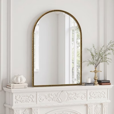 Racxily Gold Arched Wall Mirror for Bathroom Vanity Living Room Bedroom Entryway Decor | Target