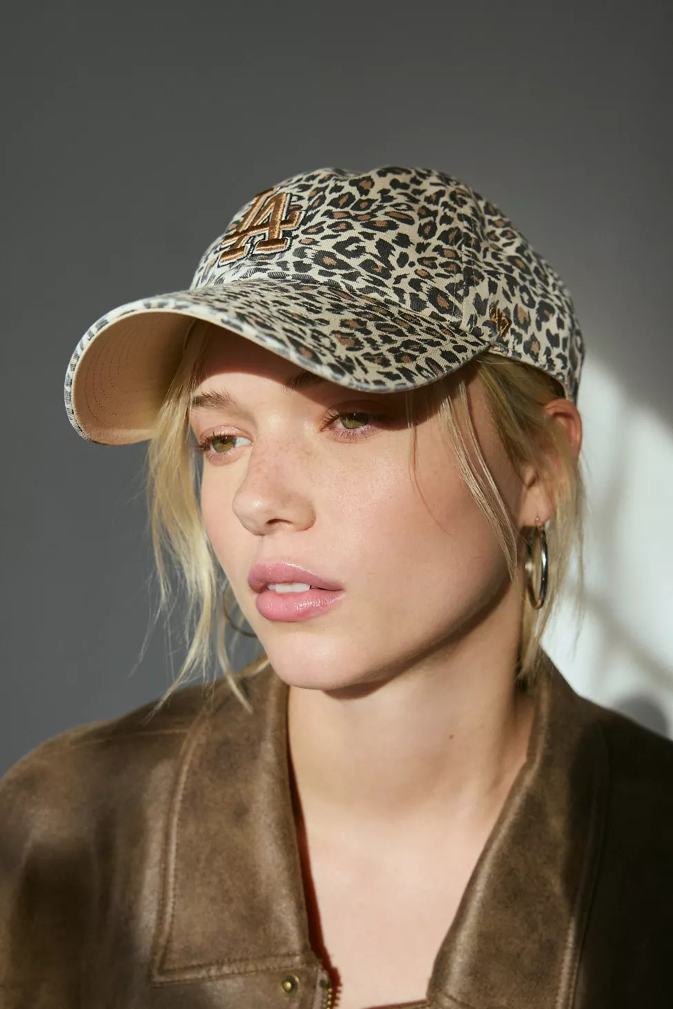 '47 Brand MLB Los Angeles Dodgers Lisa Animal Print Clean Up Baseball Hat | Urban Outfitters (US and RoW)