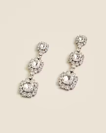 Linear gemstone drop earrings | J. Crew US