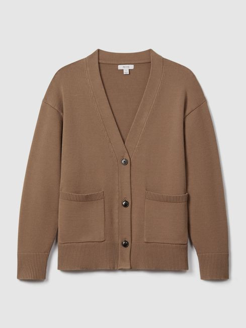 Harper
                Chunky Knitted Cardigan | Reiss UK