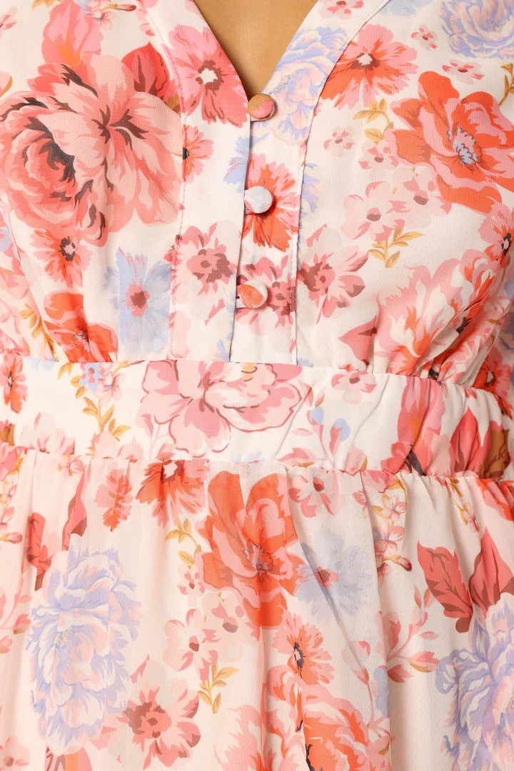 Hattie Long Sleeve Mini Dress - Pink Floral | Petal & Pup (US)