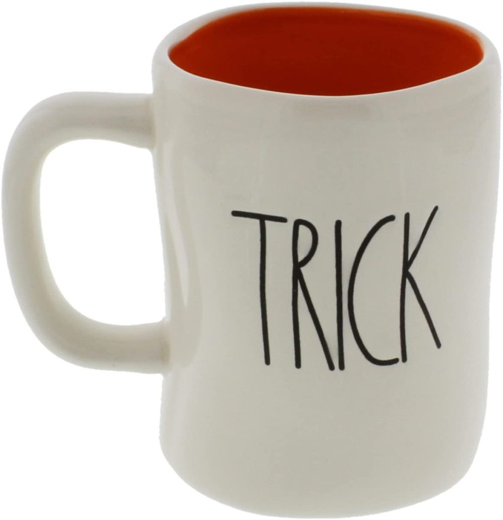 Rae Dunn by Magenta TRICK TREAT Ceramic Coffee Mug Orange Interior - Walmart.com | Walmart (US)