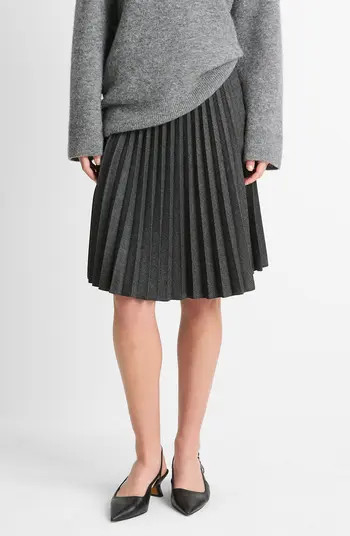 Vince Pleated Herringbone Skirt | Nordstrom | Nordstrom