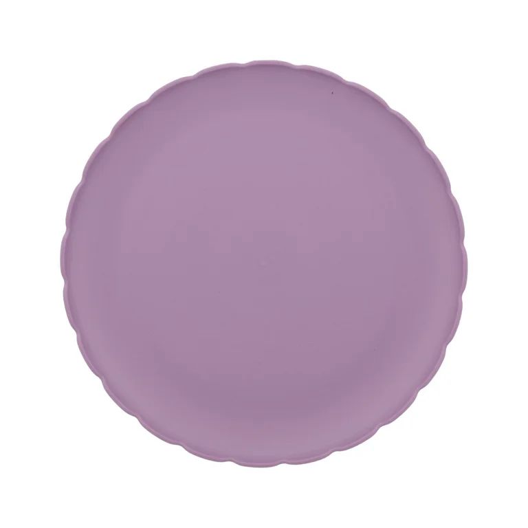 Mainstays - Purple Round Plastic Plate, Scalloped, 10.5 inch | Walmart (US)