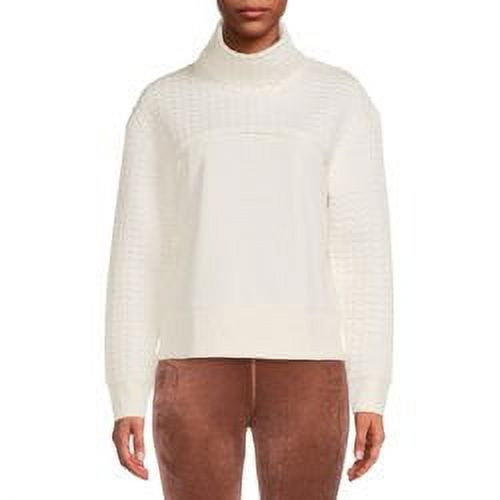 Avia Women's Long Sleeve Quilted Mock Neck Pullover | Walmart (US)