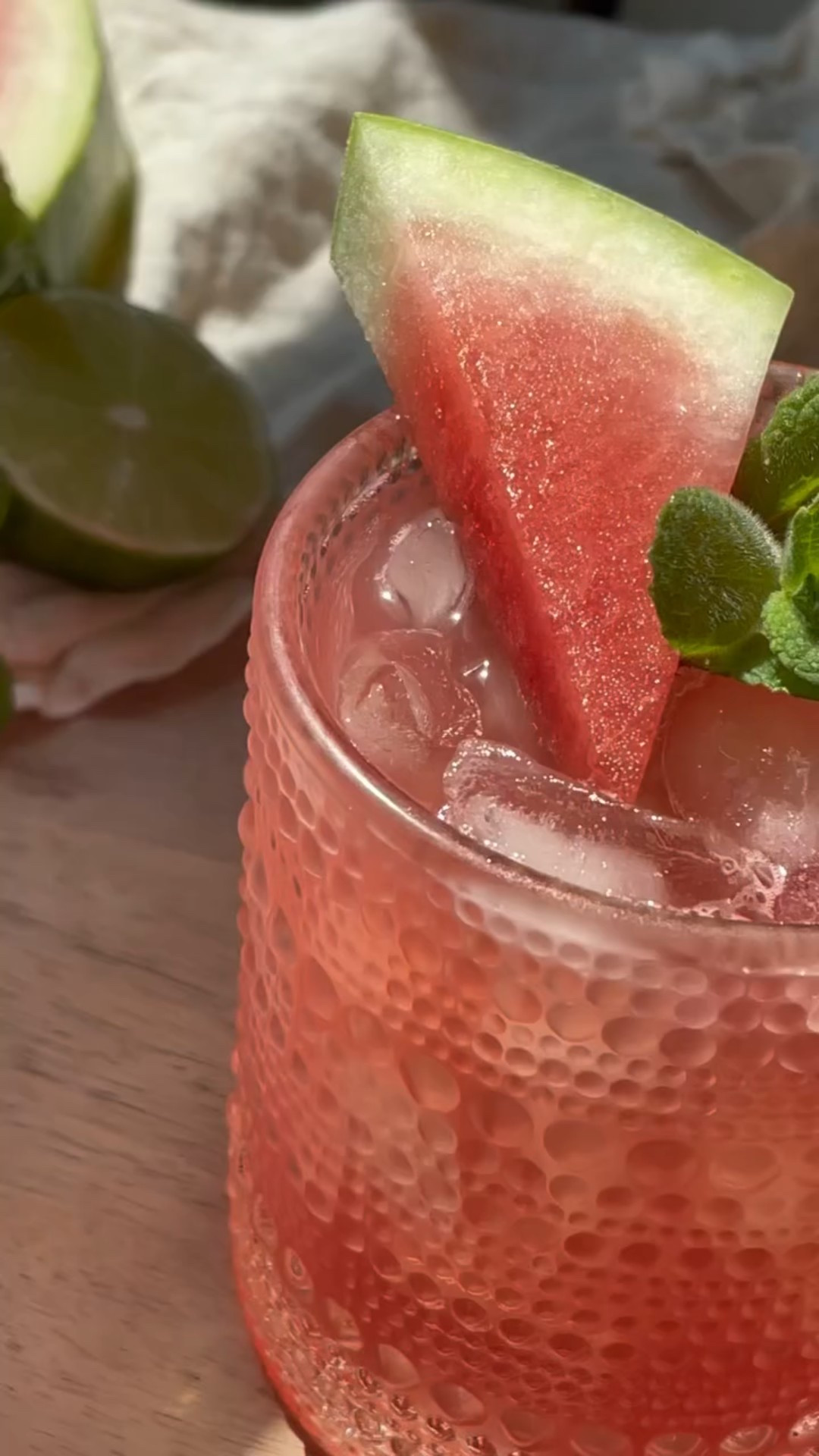 Watermelon Mint Mocktail! 🍉

This is the first of MANY watermelon mocktails for summer! To kick it off I made a coconut water based mocktail. So no bubbles for the girlies who don’t like or can’t have it! (You can totally top with bubbles though!)

This is perfect if you buy lots of watermelon and want to do something different with it! Perfect for muddling to get all that fresh flavor! Plus I used fresh mint from my garden.

Ingredients
•5-6 watermelon cubes
•1/2 lime 
•5-6 mint leaves
•4 oz coconut water
•garnish: watermelon and mint

🍉🍉🍉
#mocktails #mocktailgirlie #mocktailrecipe #summer #watermelon #summervibes

#LTKSummerEdit #LTKSeasonal #LTKHome