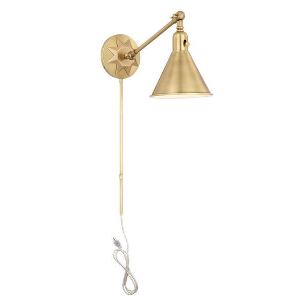 Morgan One-Light Aged Brass Wall Sconce | Bellacor