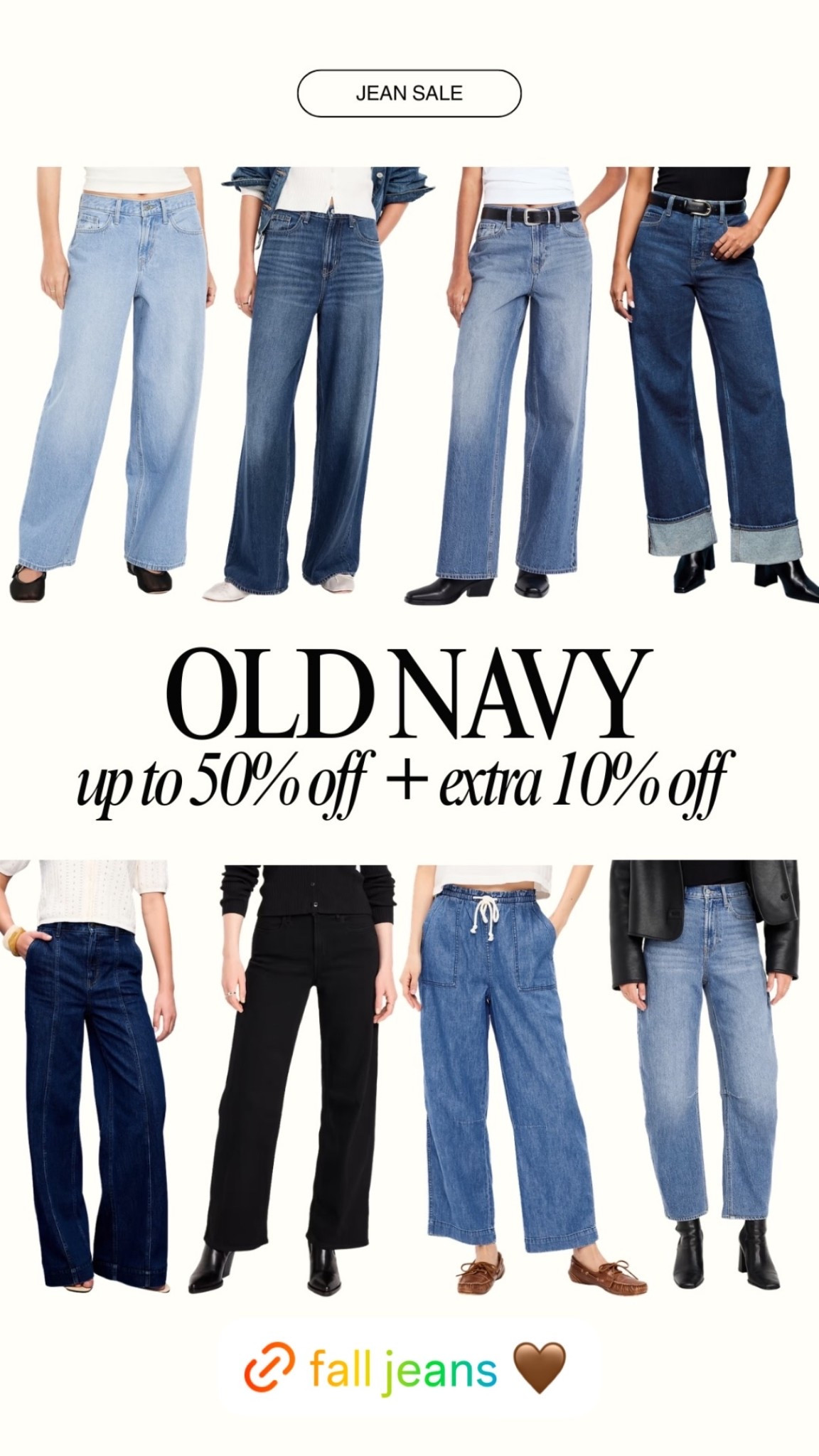 Old Navy Jeans SALE!!! Up to 50% off + extra 10% off at checkout!

#LTKootd #LTKSeasonal #LTKSaleAlert