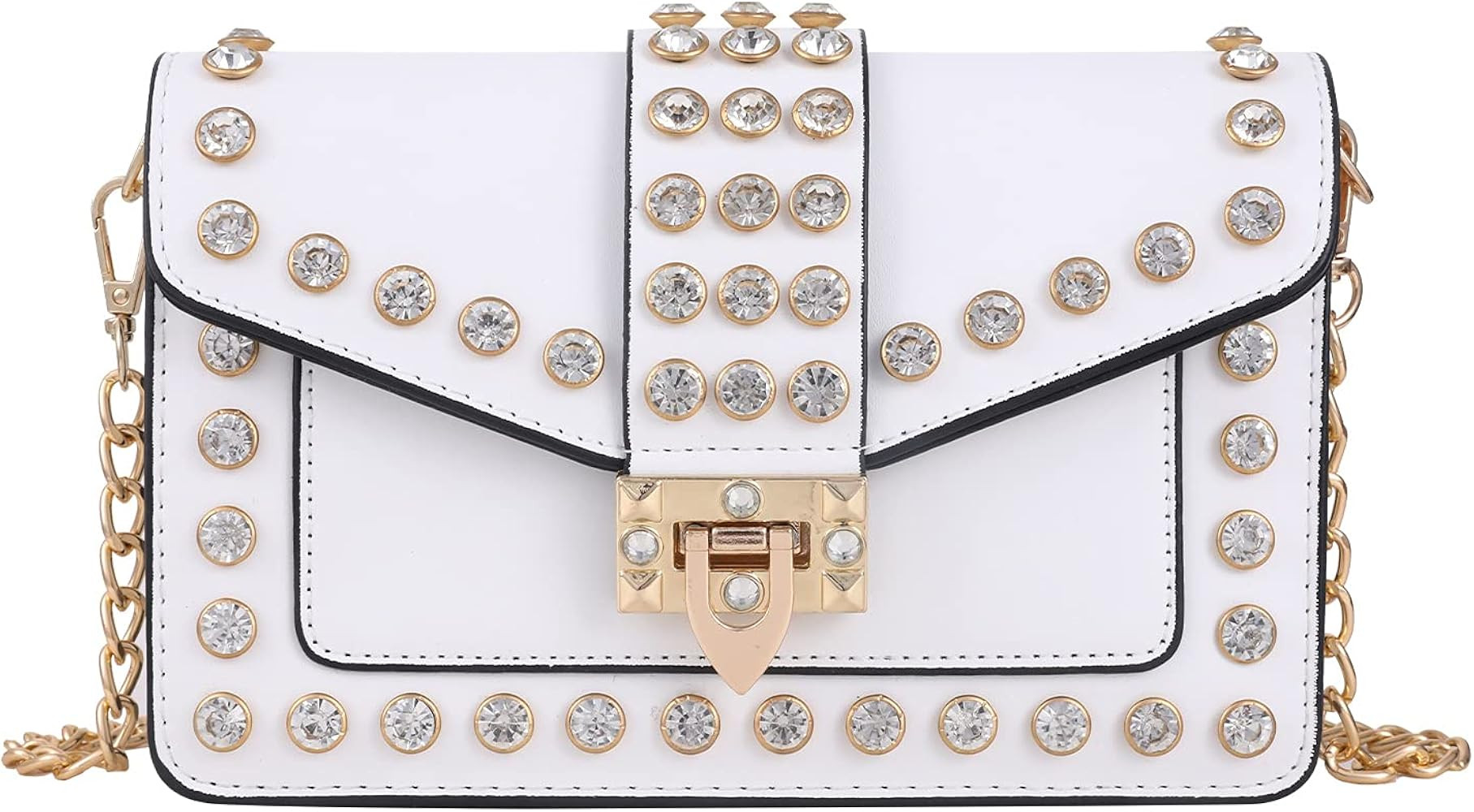 Sparkling Glitter Evening Bag Fashion Rhinestone Crystal Top Handle Bag Cocktail Party Club Cross... | Amazon (US)