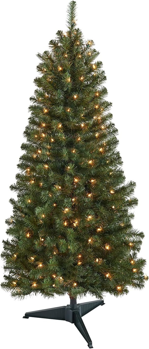 New One 5 Feet Christmas Tree Prelit Artificial Christmas Everett Pine Tree, with 424 Branch Tips... | Amazon (US)