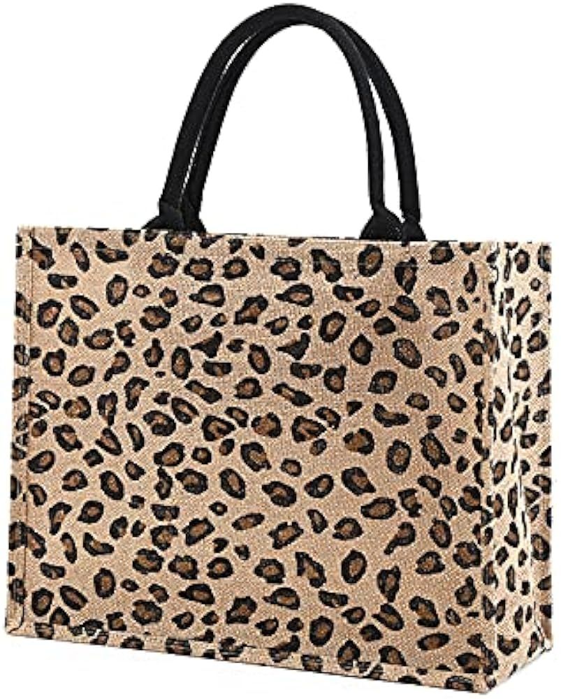Women Summer Beach Shoulder Bags Large Capacity Jute Shopping Tote 16.5x13x7" | Amazon (US)