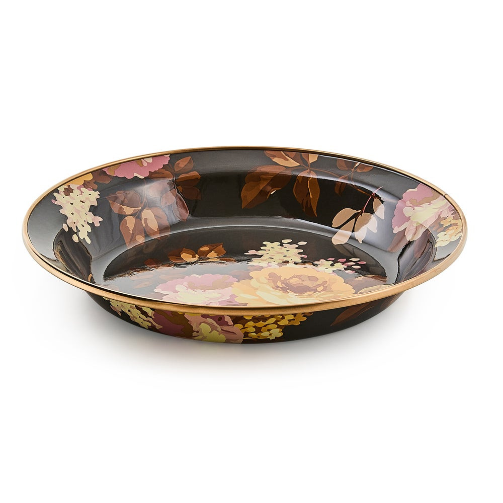 Wild Rose Brown Pie Plate | MacKenzie-Childs