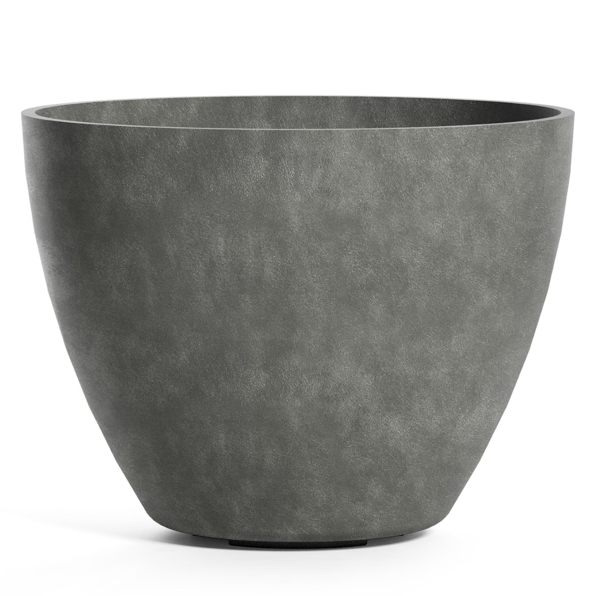 Lupo Tapered Planter – Grey Stone Finish – Fiberglass Indoor/Outdoor and Weather-Resistant Me... | Amazon (US)