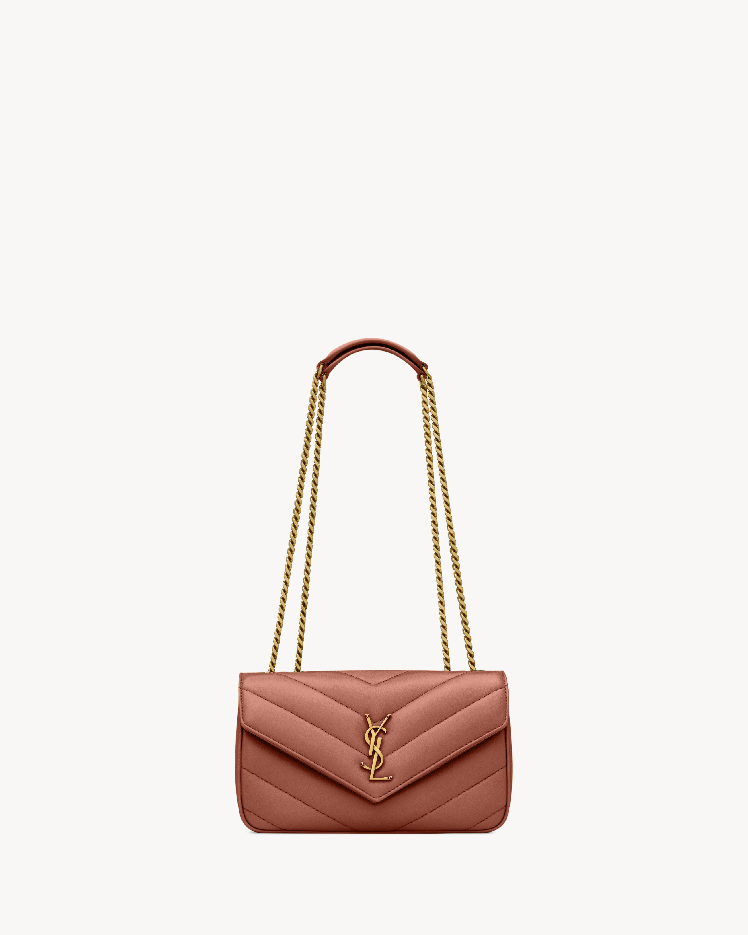 Saint Laurent Loulou Small In Matelassé Lambskin - Pink - Women - One Size | Saint Laurent Inc. (Global)