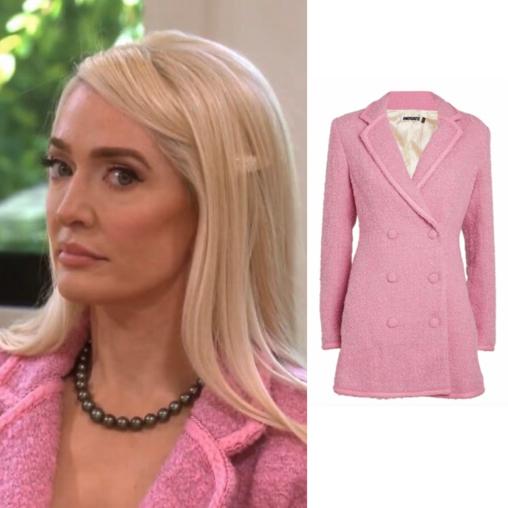 erika jayne pink blazer dress Erika Girardi, Lisa Rinna Wear Same Rotate Pink Blazer Dress: RHOBH