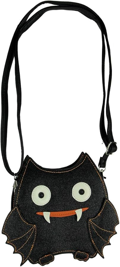 Black Glitter Vampire Bat Crossbody Purse Small | Amazon (US)
