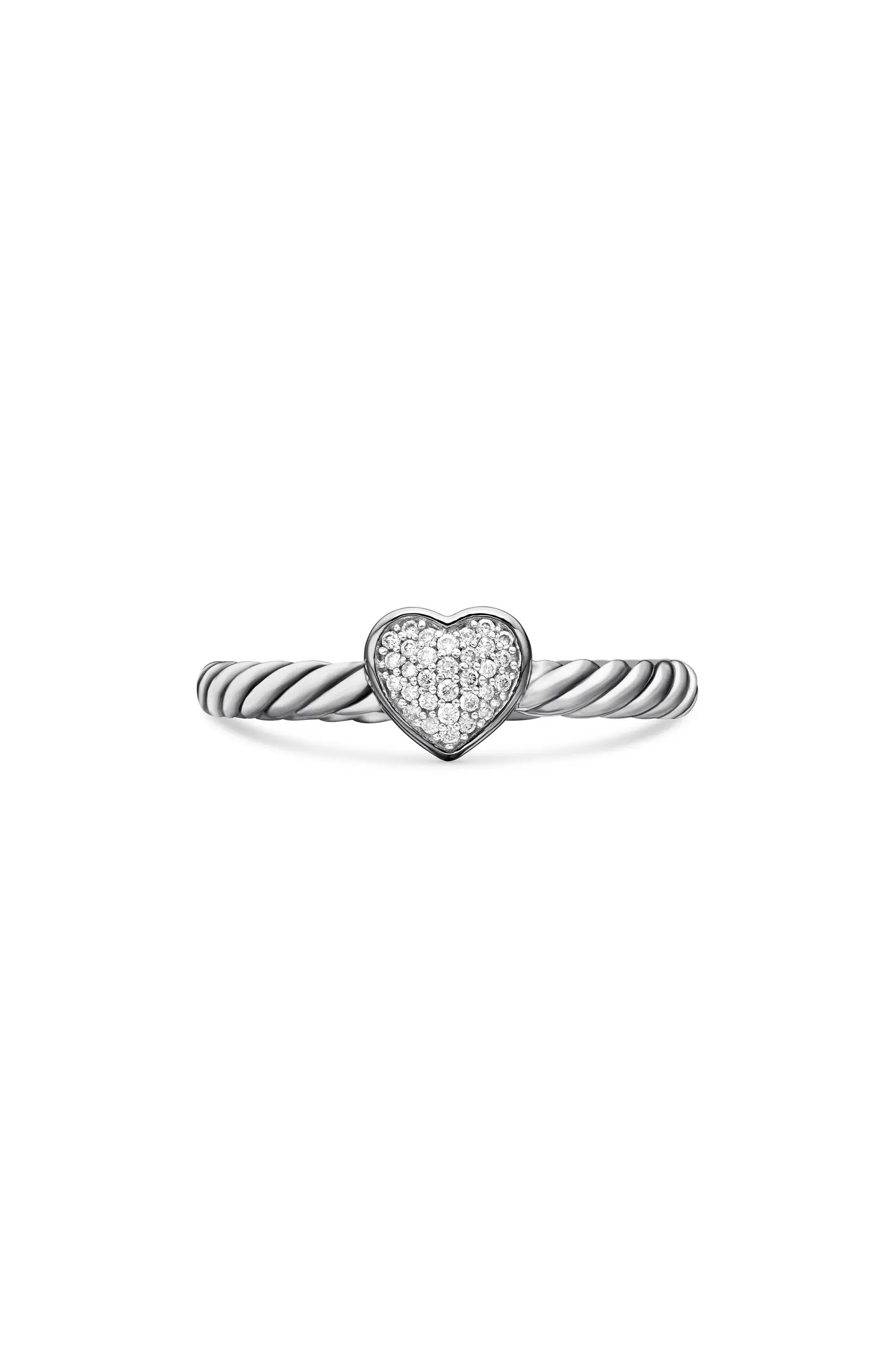 Cable Collectibles Pavé Diamond Heart Ring | Nordstrom