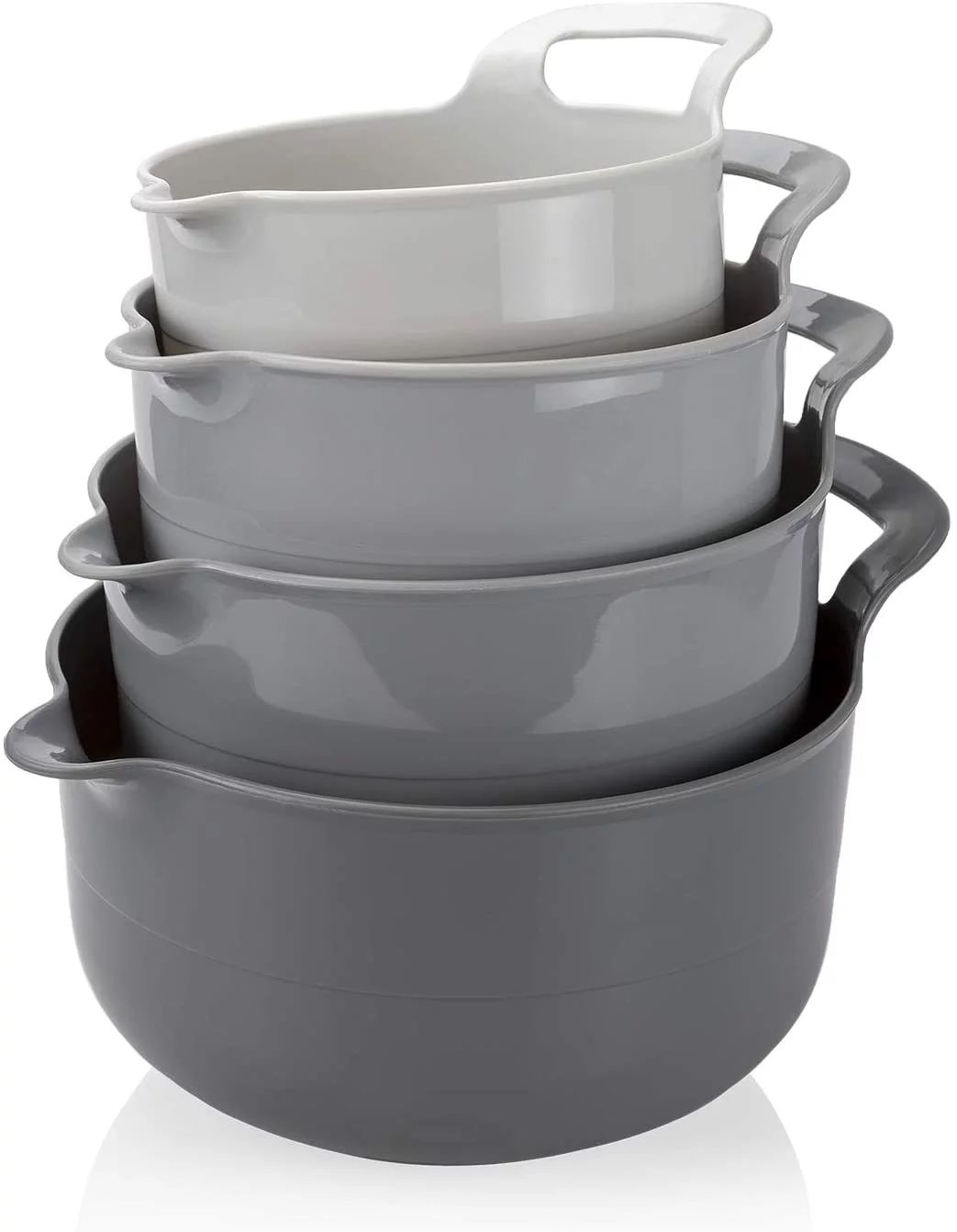Cook with Color Mixing Bowls - 4 Piece Nesting Plastic Mixing Bowl Set with Pour Spouts and Handl... | Walmart (US)