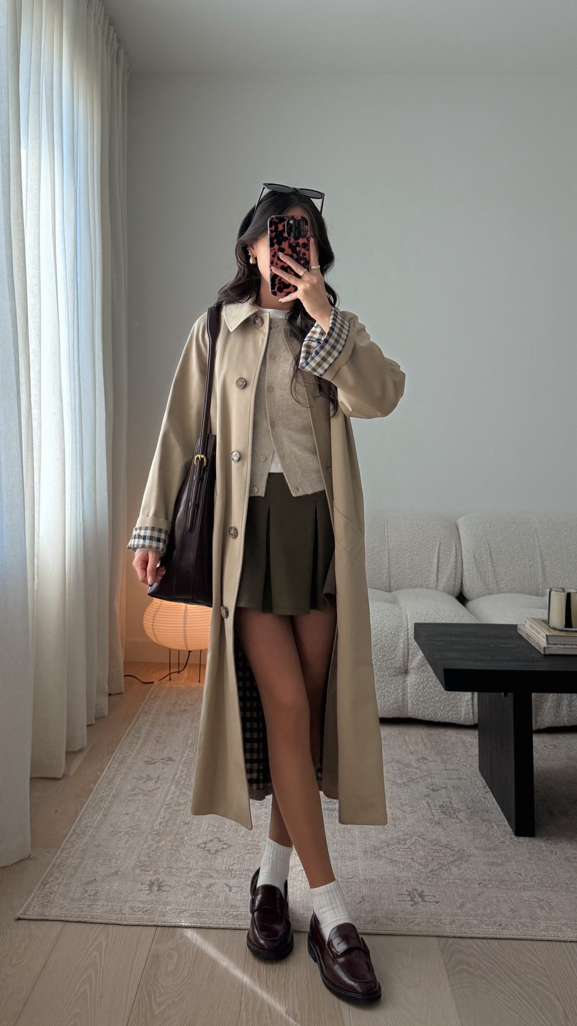 coat: size US 0 / color light beige
cardigan: size xxs (exact color is not available but linked the other colors)
skirt: size US 0


#LTKPetite