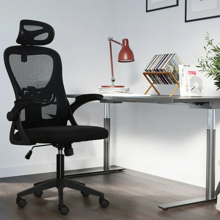 Ergonomic Home Office Chair with Armrests, Adjustable Height/Tilt, 360-Degree Swivel,Mesh High Ba... | Walmart (US)