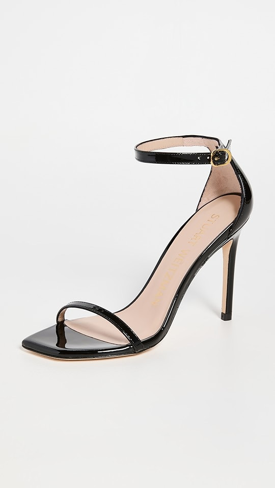 Stuart Weitzman Nudist Curve 100 Patent Sandals | SHOPBOP | Shopbop