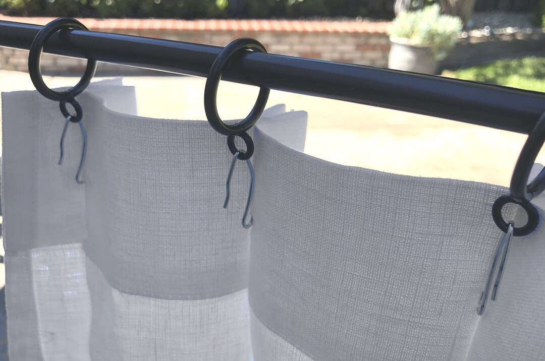 Black Metal Or Brass Colored Curtain Rings 1” | Etsy (US)