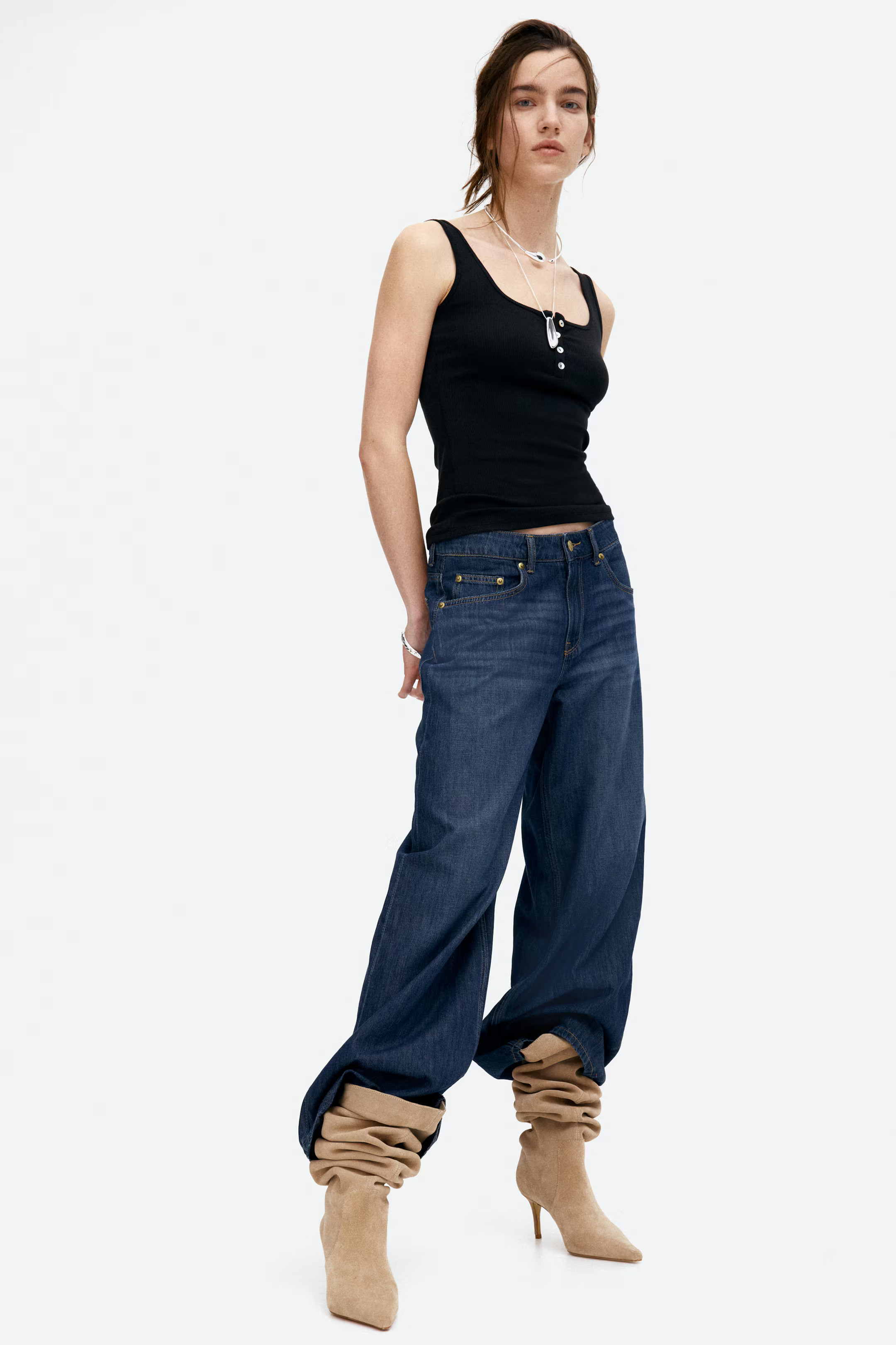 Baggy Wide Low Jeans - Denim blue - Ladies | H&M US | H&M (US + CA)